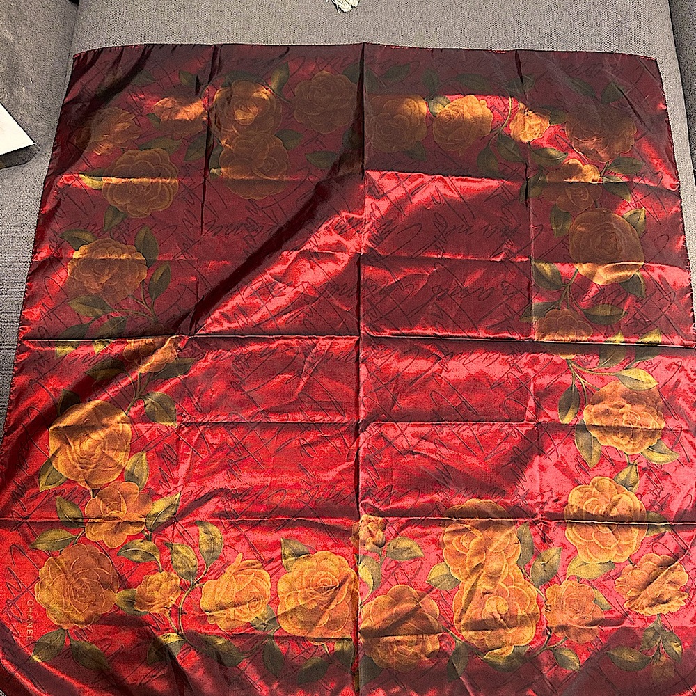 Chanel 100% Silk Scarf Authentic